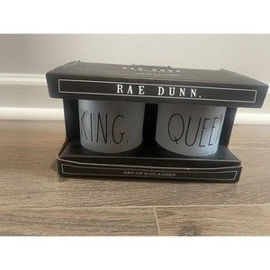 Rae Dunn by Enchante Accessories Glasses Set of 2 Queen and King